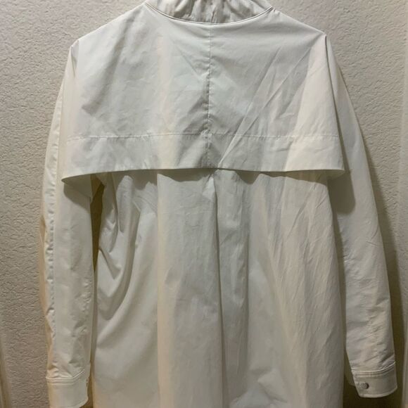 Athleta Advantage Poplin Wind Breaker Oversized White  XS - Picture 7 of 10